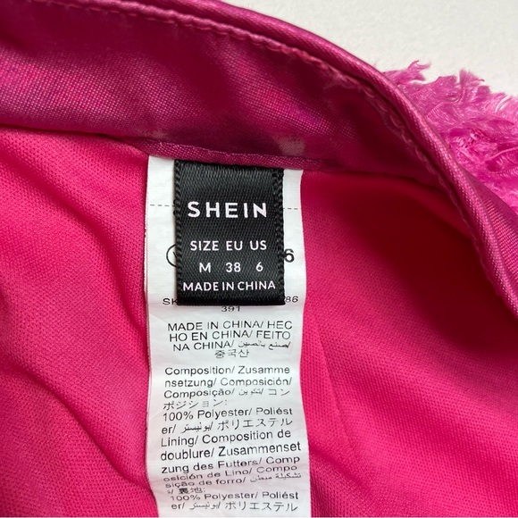 SHEIN Hot Pink Faux-Fur Mini Skirt Sz Med/6 - Picture 5 of 7